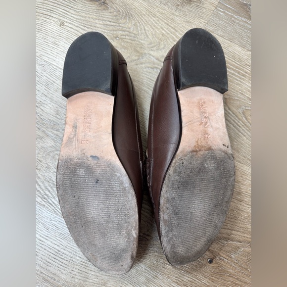 Lauren Ralph Lauren Winnie Burnished Leather Penny Loafers Chestnut Brown 9.5 - Picture 8 of 16